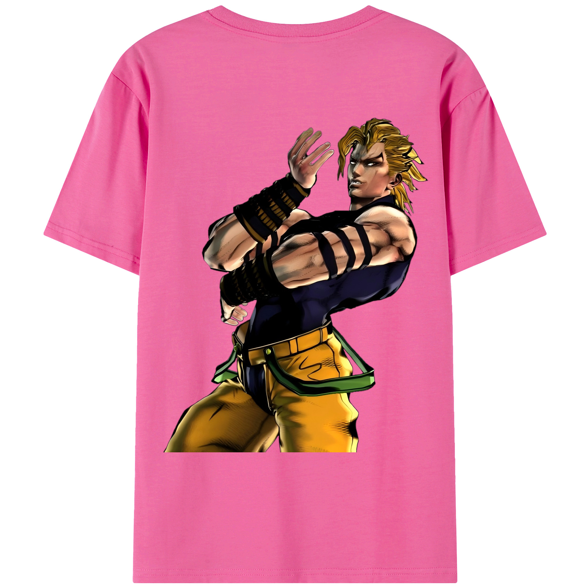 （画像用） ジョジョの奇妙な冒険 ディオ?ブランドー JoJo's Bizarre Adventure Dio Brando レディース半袖Tシャツ(バックプリント)